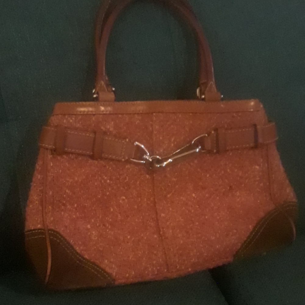 Coach Hampton Herringbone Carry all in Rose